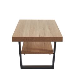 FELIX06 Table basse 1 étagère et pieds en métal Mélaminé