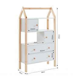 Commode TINY blanc 2 portes 2 tiroirs