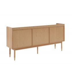 Buffet LEON Bois et Cannage naturel 2 portes et 2 tiroirs - L180cm