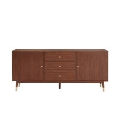 Buffet MARCELLO Bois de noyer 2 portes et 3 tiroirs - L180cm