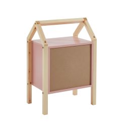 Table de chevet TINY rose 2 tiroirs