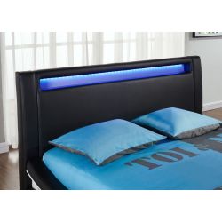 Lit SOLAR LED Noir et blanc 160x200cm