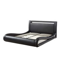 Lit SOLAR LED Noir et blanc 160x200cm