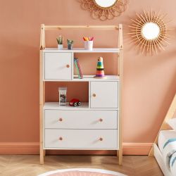 Commode TINY blanc 2 portes 2 tiroirs