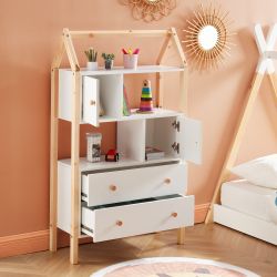 Commode TINY blanc 2 portes 2 tiroirs