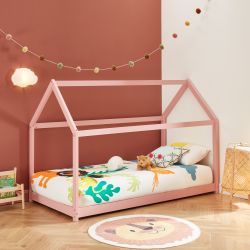 Lit enfant cabane TINYbois massif de pin rose 90x190