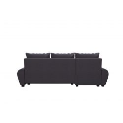 Canapé d'angle LAGOM tissu anthracite convertible 3 places