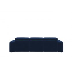 Canapé d'angle EVAN VELOURS BLEU NUITconvertible 3 places