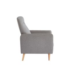 Fauteuil JOSEPH tissu gris inclinable