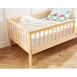 Lit enfant cabane TINY pin naturel 70x140 sommier inclus