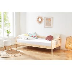 Lit enfant LOU Pin massif naturel 90x190 cm