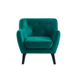 Fauteuil SCANDI Velours vert 79 x 82 cm