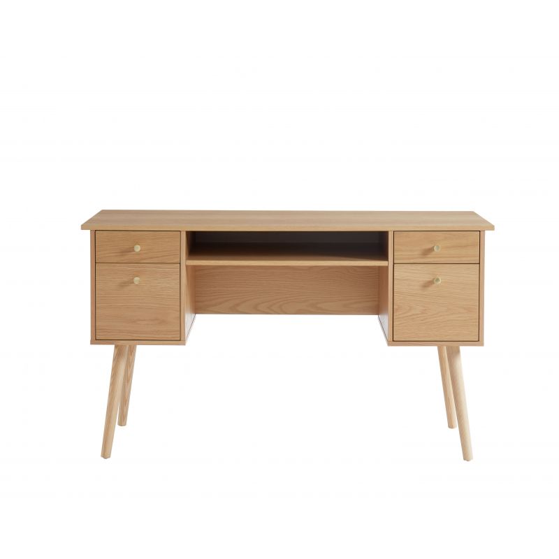 Bureau MARCEL- Bois de chêne -4 tiroirs - L130cm