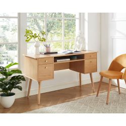 Bureau MARCEL- Bois de chêne -4 tiroirs - L130cm