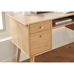Bureau MARCEL- Bois de chêne -4 tiroirs - L130cm