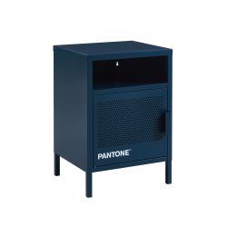 PANTONE - Chevet en métal Bleu nuit 1 porte et 1 niche