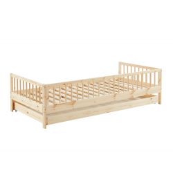 Lit enfant LOU avec tiroir Pin massif naturel 90x190 cm