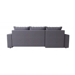 Canapé d'angle HYGGEtissu anthracite convertible 3 places