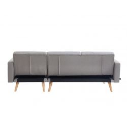 canapé KELLYen tissu grisangle convertible