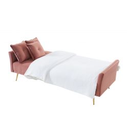 Canapé AROMA Velours vieux rose droit