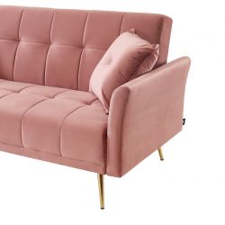 Canapé AROMA Velours vieux rose droit
