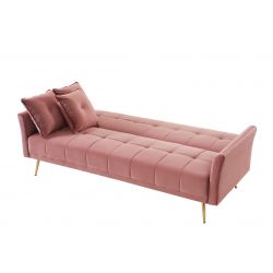 Canapé AROMA Velours vieux rose droit
