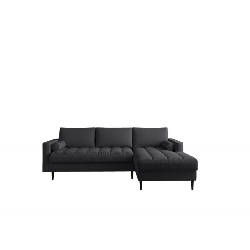 Canapé d'angle MAEL Cacharel Tissu anthracite fixe