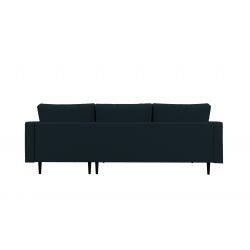 Canapé d'angle MAEL Cacharel Tissu bleu foncé fixe