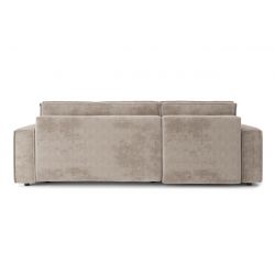 Canapé d'Angle MIRA velours grège Convertible 3 places