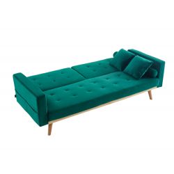 Canapé KELLY Velours vert Convertible