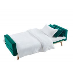 Canapé KELLY Velours vert Convertible