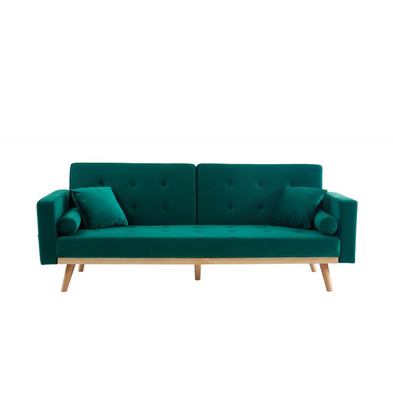 Canapé KELLY Velours vert Convertible
