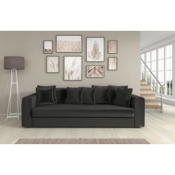 Canapé droit ADEL Cacharel fixe en velours anthracite