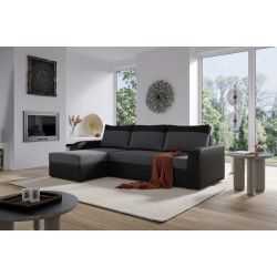 Canapé d'angle YEBOnoir anthracite convertible