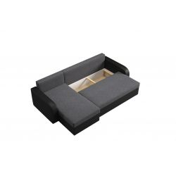 Canapé d'angle YEBOnoir anthracite convertible