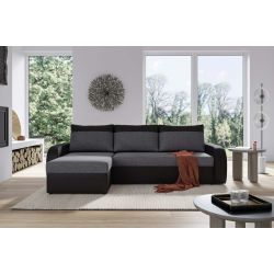 Canapé d'angle YEBOnoir anthracite convertible
