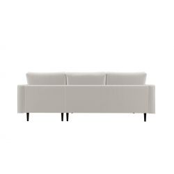 Canapé d'angle MAEL Cacharel en velours beige fixe
