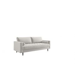 Canapé droit MAEL Cacharel en velours beige fixe