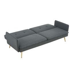 Canapé droit ADAM convertibletissu anthracite 3 places