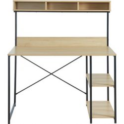 Bureau MOLLYeffet chêne et métal120cm