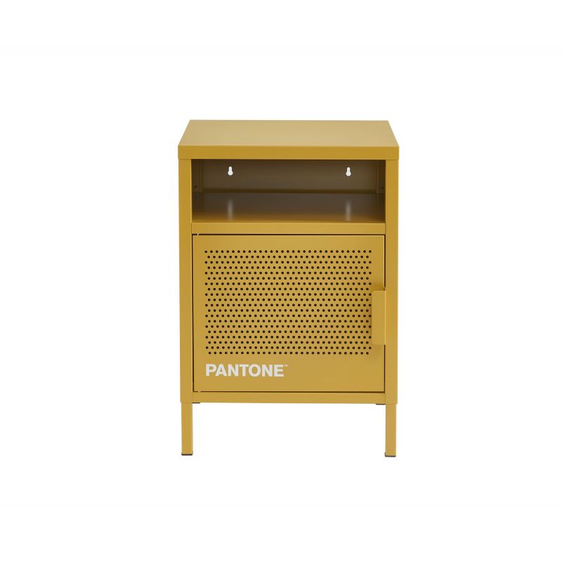 Table de chevet PANTONE métal jaune moutarde l40cm