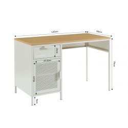 Bureau PANTONE métal beige sable l120cm