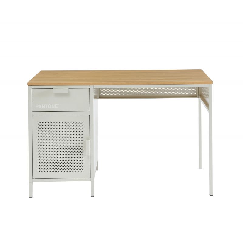 Bureau PANTONE métal beige sable l120cm