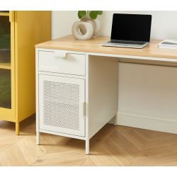 Bureau PANTONE métal beige sable l120cm