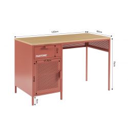 Bureau PANTONE métal terracotta l120cm