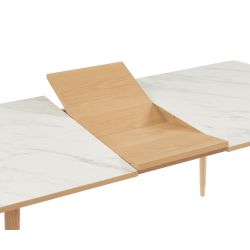 Table extensible LEON céramique effet marbre 200cm