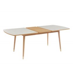 Table extensible LEON céramique effet marbre 200cm