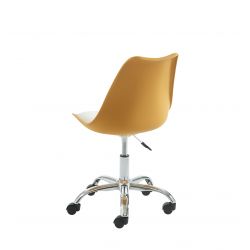 Chaise de bureau PANTONE jaune moutarde 5 roulettes