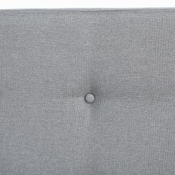 Lit double LOLA tissu gris perle 140x190 sommier inclus