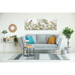 YAELLE canapé CACHAREL gris En tissu doux gris clair 218x86x95cm